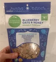 Mängden socker i blueberry oats ans honey granola
