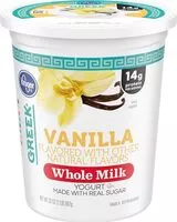 Mängden socker i Whole milk vanilla greek yogurt