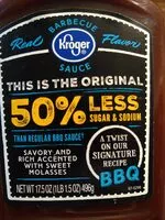Mängden socker i Kroger 50% less sugar & sodium BBQ sauce