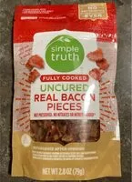Mängden socker i Uncooked real bacon pieces