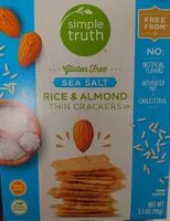 Mängden socker i Gluten free sea salt rice & almond thin crackers