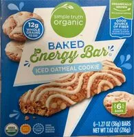 Mängden socker i Baked Energy Bars Iced Oatmeal Cookie