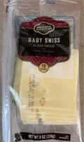 Mängden socker i Baby swiss sliced cheese