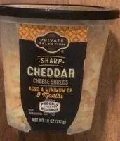 Mängden socker i Sharp Cheddar Cheese Shreds