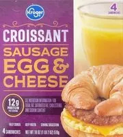 Mängden socker i Croissant Sausage, Egg & Cheese