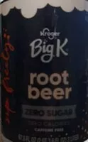 Mängden socker i Big K root beer zero sugar