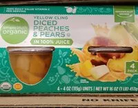 Mängden socker i Yellow cling diced peaches and pears