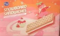Mängden socker i Snowboard sandwiches strawberry cheesecake