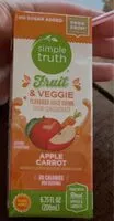 Mängden socker i Simple truth fruit and veggie juice Apple Carrot