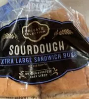 Mängden socker i Sourdough extra large sandwich buns