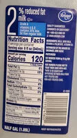 Mängden socker i 2% Reduced Fat Milk
