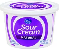Mängden socker i Natural Sour Cream