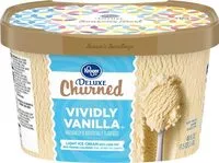 Mängden socker i Deluxe vividly vanilla churned light ice cream