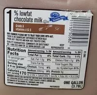 Mängden socker i 1percent low-fat chocolate milk