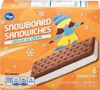 Mängden socker i Snowboard vanilla ice cream sandwiches