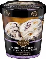 Mängden socker i Maine blueberry belgian waffle cone ice cream