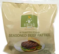 Mängden socker i Seasoned quarter pound beef patties count