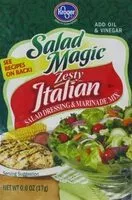 Mängden socker i Salad magic zesty italian salad dressing mix