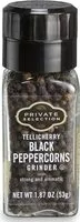 Mängden socker i Tellicherry black peppercorns grinder