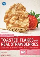 Mängden socker i Toasted flakes with strawberries cereal