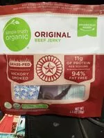 Mängden socker i Simple Truth Organic Original Beef Jerky
