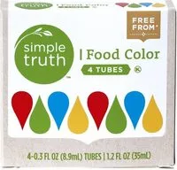 Mängden socker i Natural food color tubes