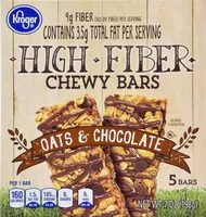 Mängden socker i High fiber chewy oats & chocolate bars