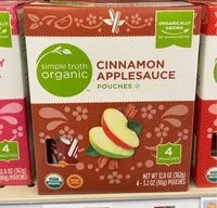 Mängden socker i simple truth organic apple sauce