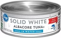 Mängden socker i Solid white albacore tuna in water
