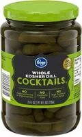 Mängden socker i Whole kosher dill cocktail pickles