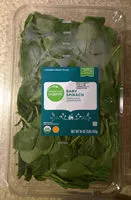 Mängden socker i Simple truth organic, baby spinach