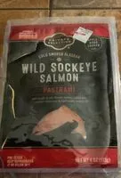 Mängden socker i wild sockeye salmon pastrami