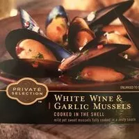Mängden socker i Mussels with a white wine butter & garlic sauce