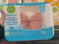 Mängden socker i Natural ground turkey patties
