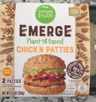 Mängden socker i Emerge plant-based chick’n patties