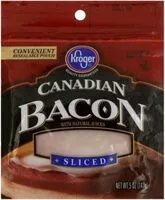 Mängden socker i Sliced canadian bacon