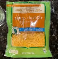 Mängden socker i Sharp cheddar shredded reduce fat cheese