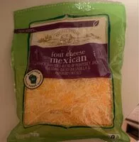Mängden socker i Four cheese Mexican shredded