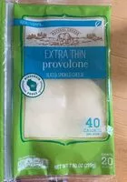 Mängden socker i Provolone sliced smoked cheese