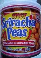 Mängden socker i Snack pea sriracha spcy