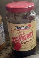 Mängden socker i Foodtown red raspberry real fruit