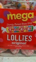 Mängden socker i Smarties Mega Lollies