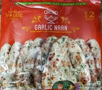 Mängden socker i Garlic naan