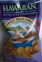 Mängden socker i Hawaiian Brand Kettle Style Potato Chips Sweet Maui Onion