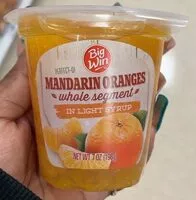 Mängden socker i Mandarin Oranges whole segment in light syrup