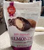 Mängden socker i Dark chocolate dipped almonds