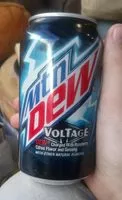 Mängden socker i Voltage dew charged soda
