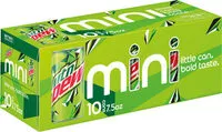 Mängden socker i Mountain dew soda ounce mini cans