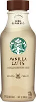 Mängden socker i Vanilla latte iced espresso beverage