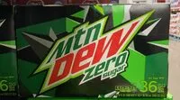Mängden socker i Mountain dew zero